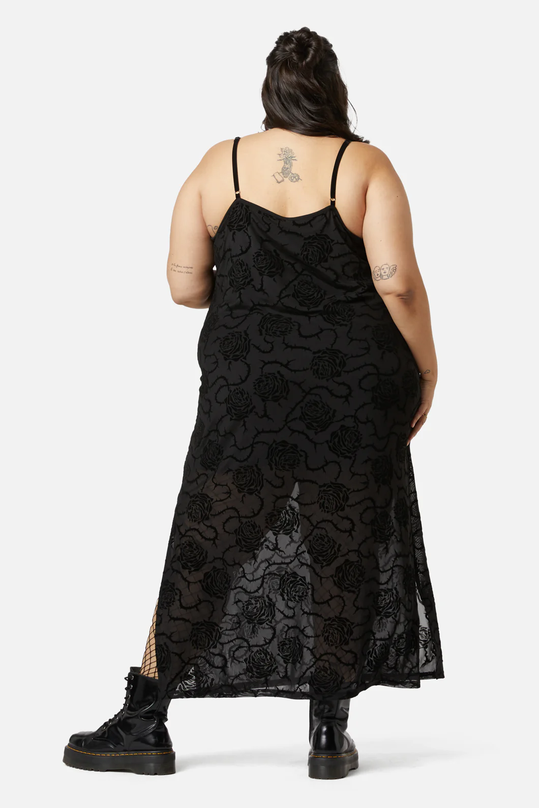 Curve Decaying Days Flock Mesh Dress - Image 4