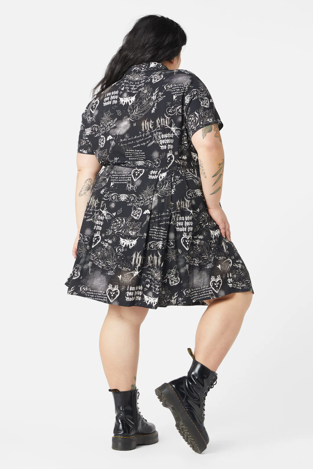 Curve Lover's Departure Print Dress - Image 4