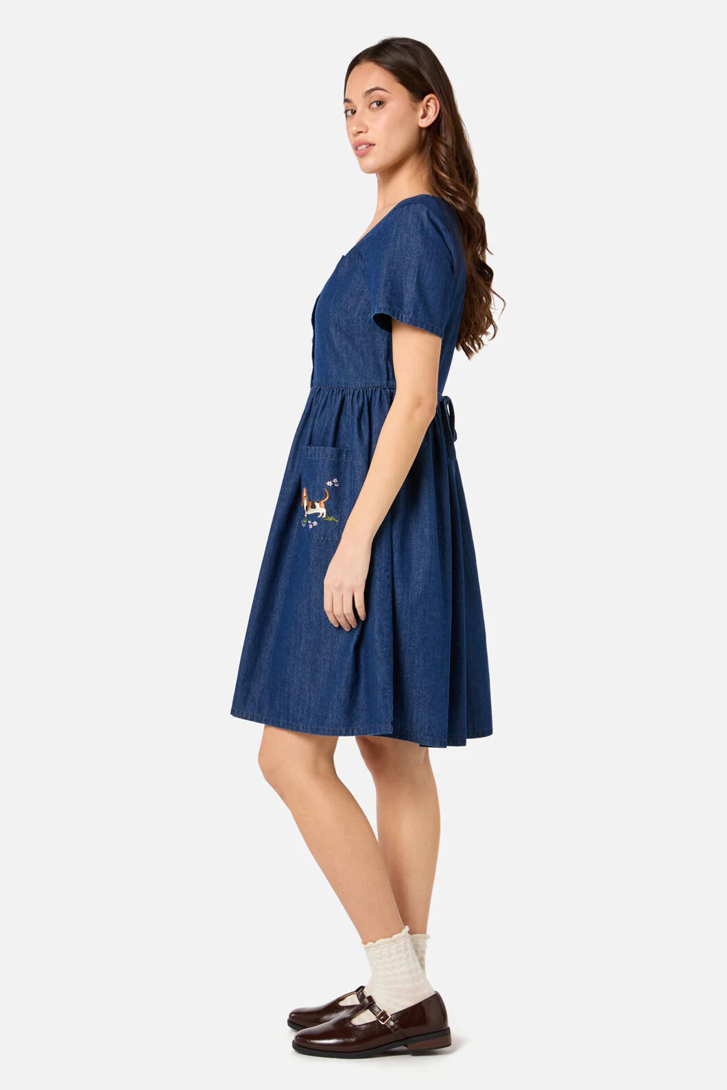 Cute Dogs Embroidered Dress - Image 6