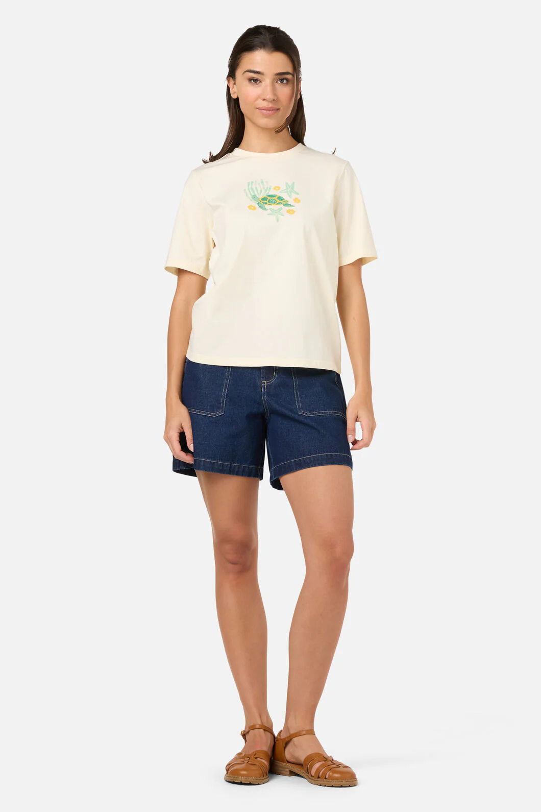 Cute Turtle Relaxed Tee - Image 2