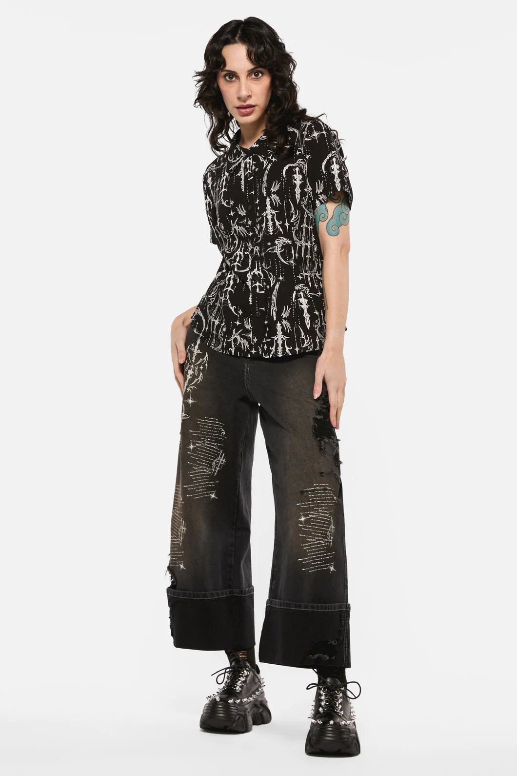 Cyber Print Viscose Blouse - Image 5