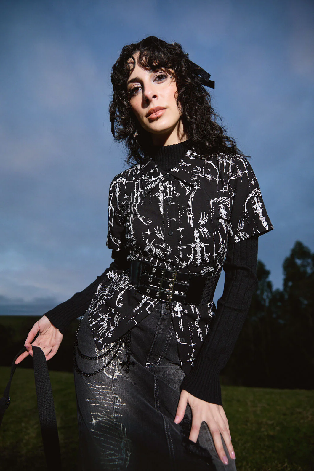 Cyber Print Viscose Blouse - Image 7