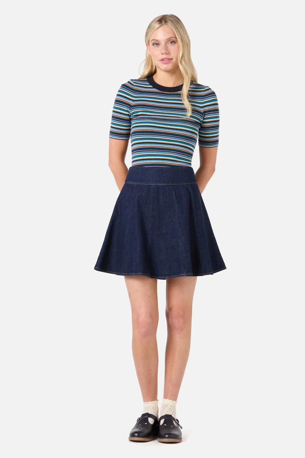 Cydney Stripe Rib Knit Top - Image 2