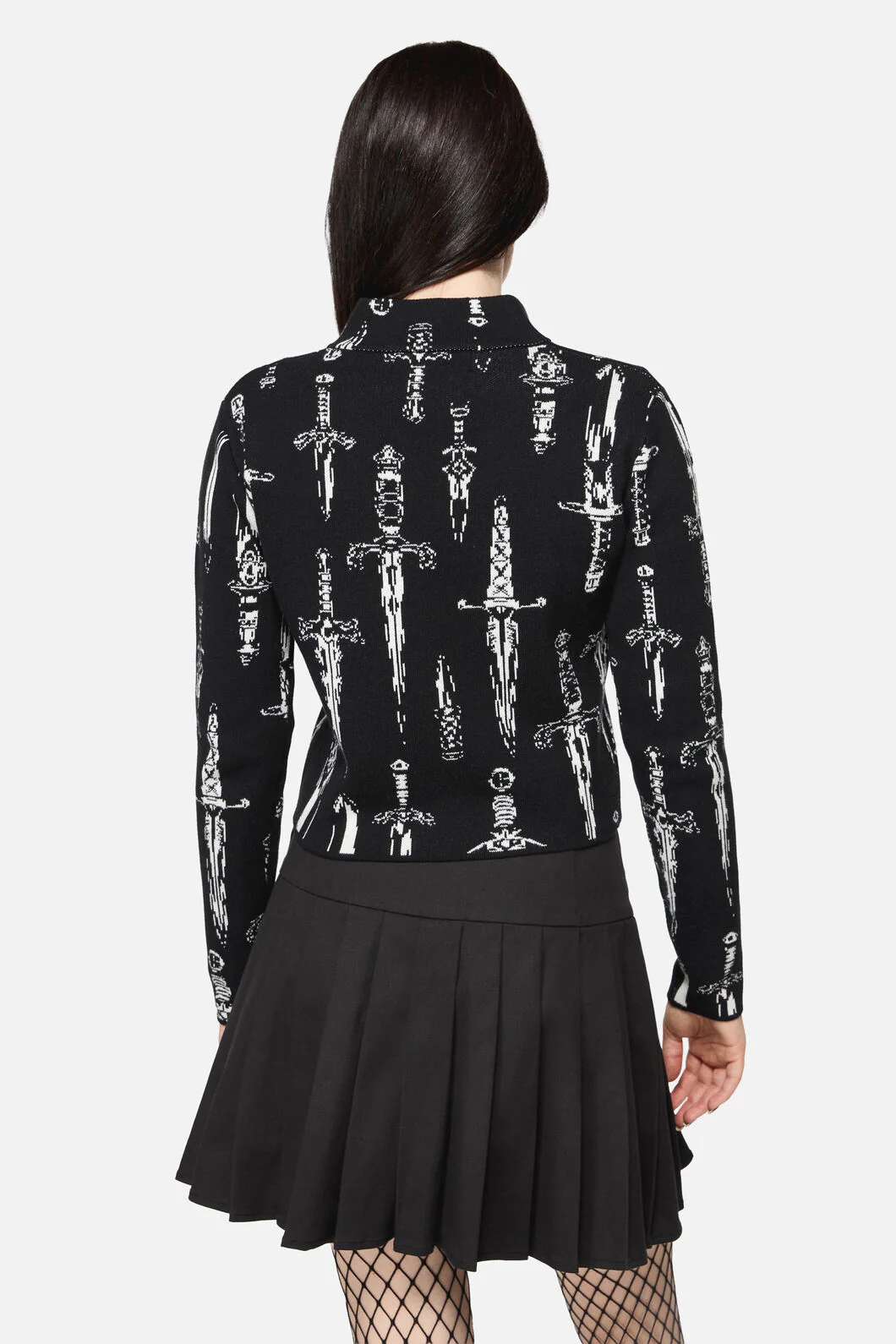 Dagger Goth Zip Cardigan - Image 3