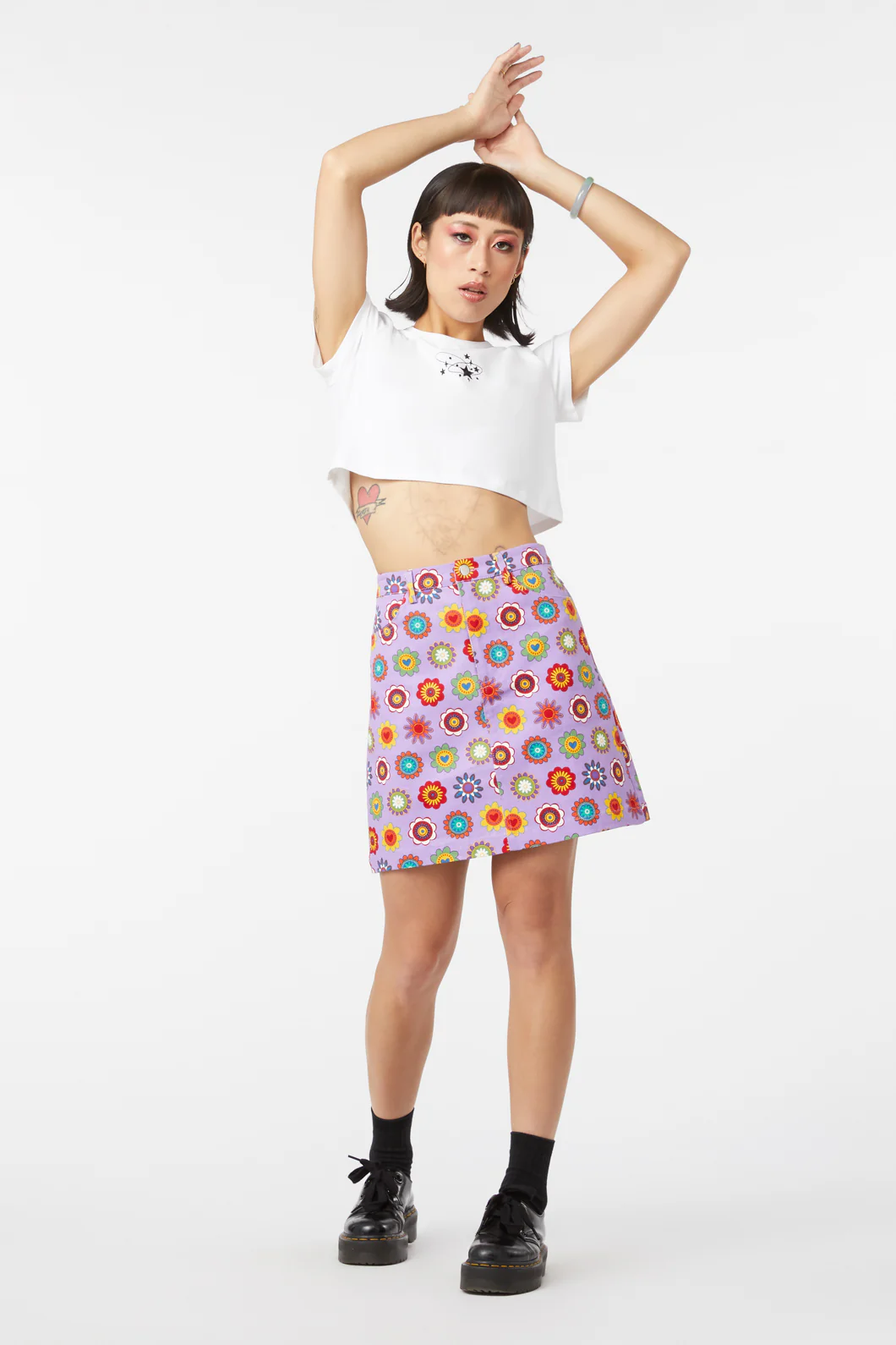 Daisy Cotton Drill Mini Skirt - Image 7