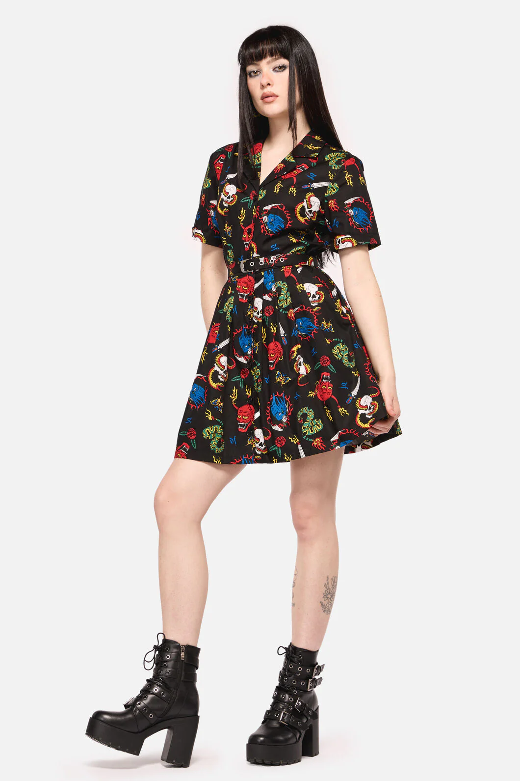 Dangerous Grunge Print Dress - Image 4