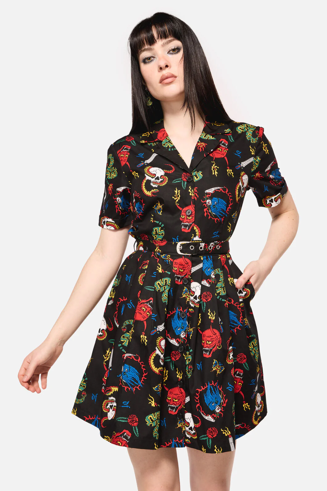 Dangerous Grunge Print Dress - Image 6