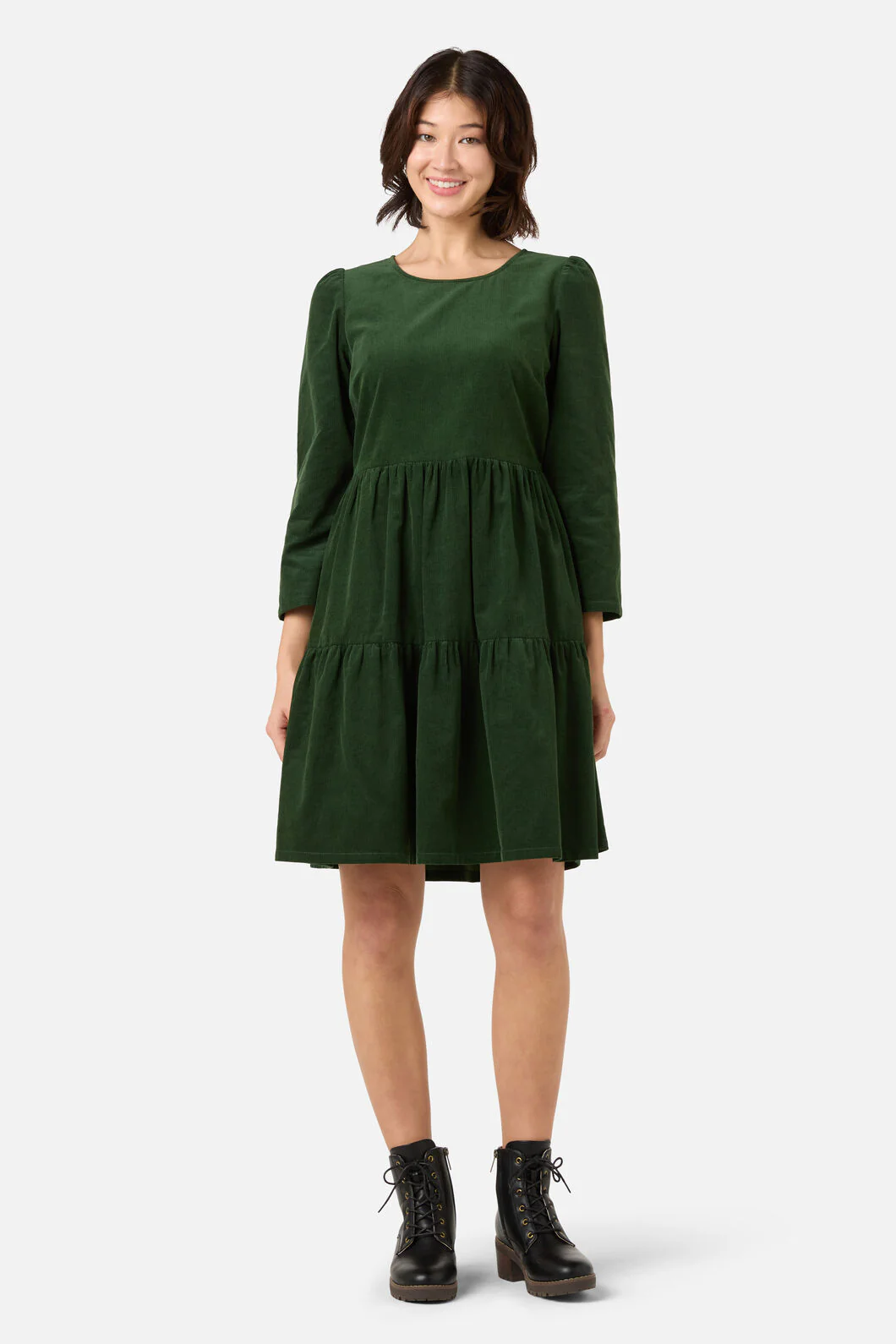 Dani Cord Sleeved Dress - Image 2