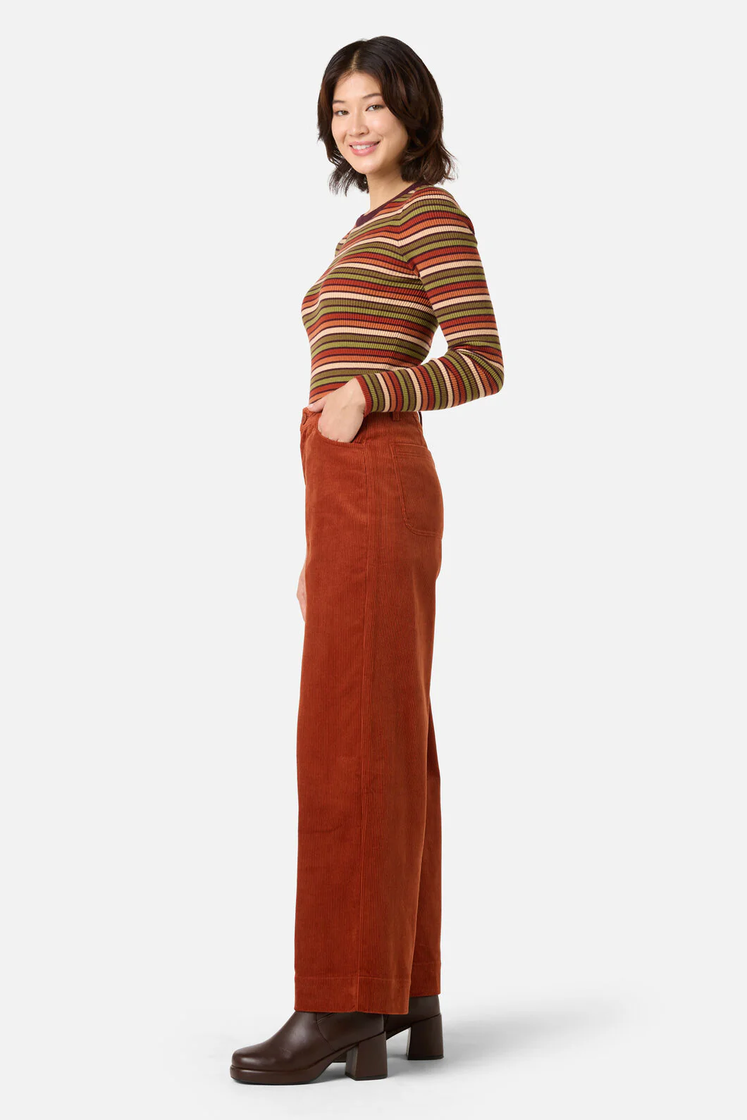 Darcy Stripe Rib Knit Top - Image 3