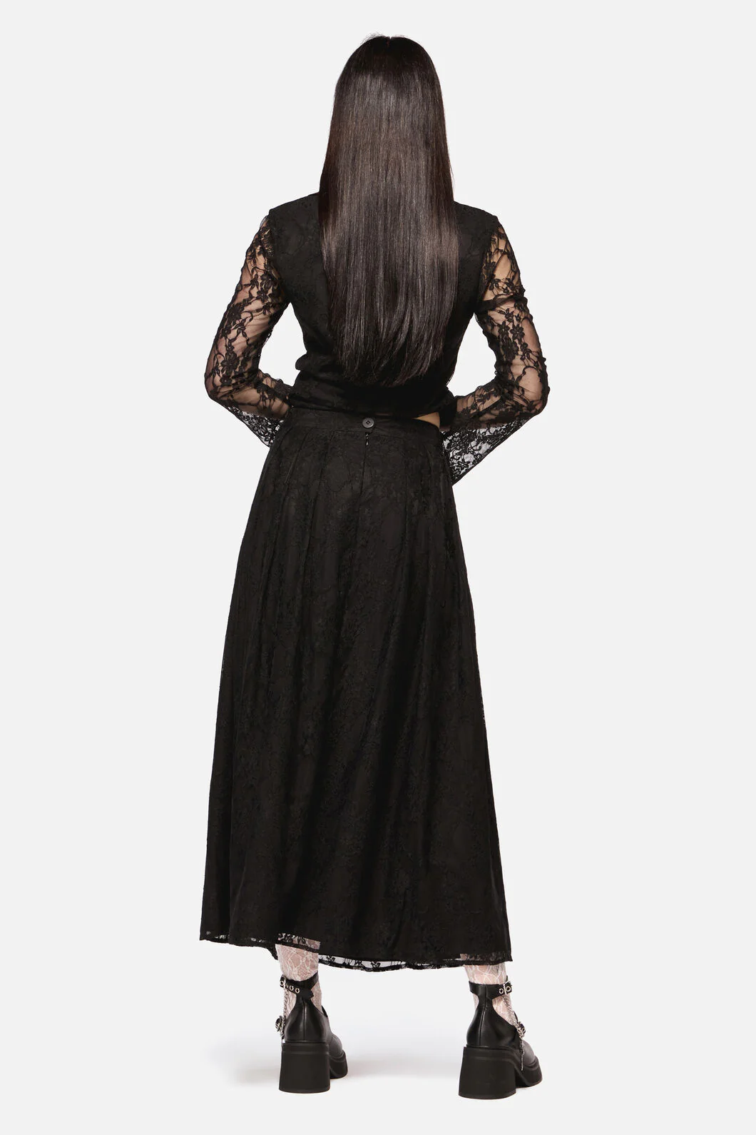 Dark Pieridae Maxi Lace Skirt - Image 5