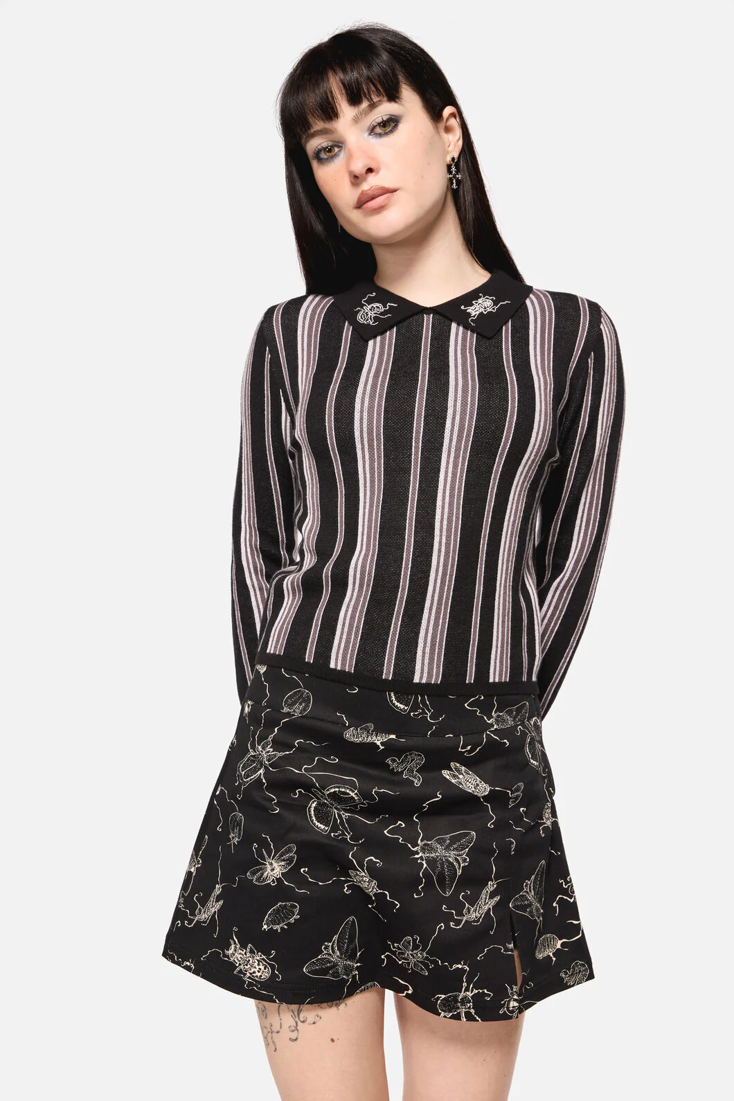 Dark Pieridae Striped Knit