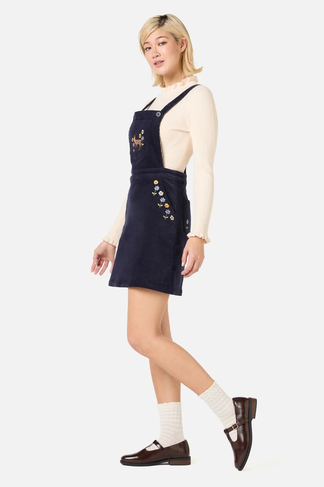 Deer Embroidered Cord Pinny - Image 3