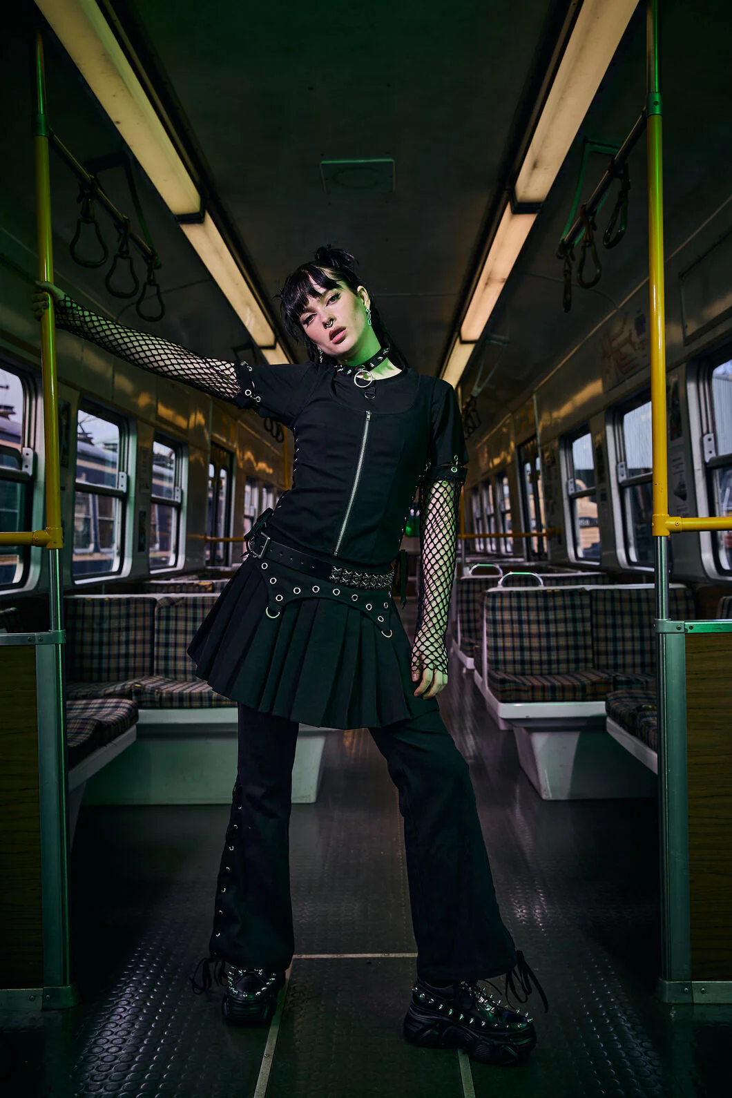 Defiant Grunge Trim Skort - Image 2