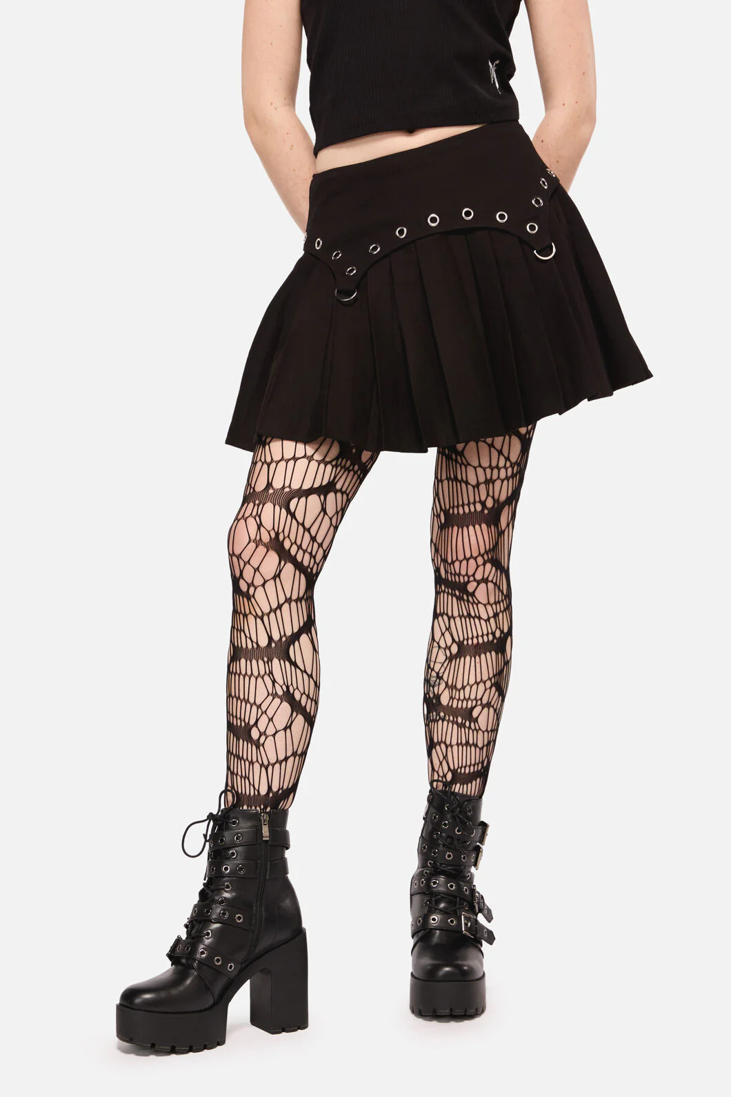 Defiant Grunge Trim Skort - Image 6