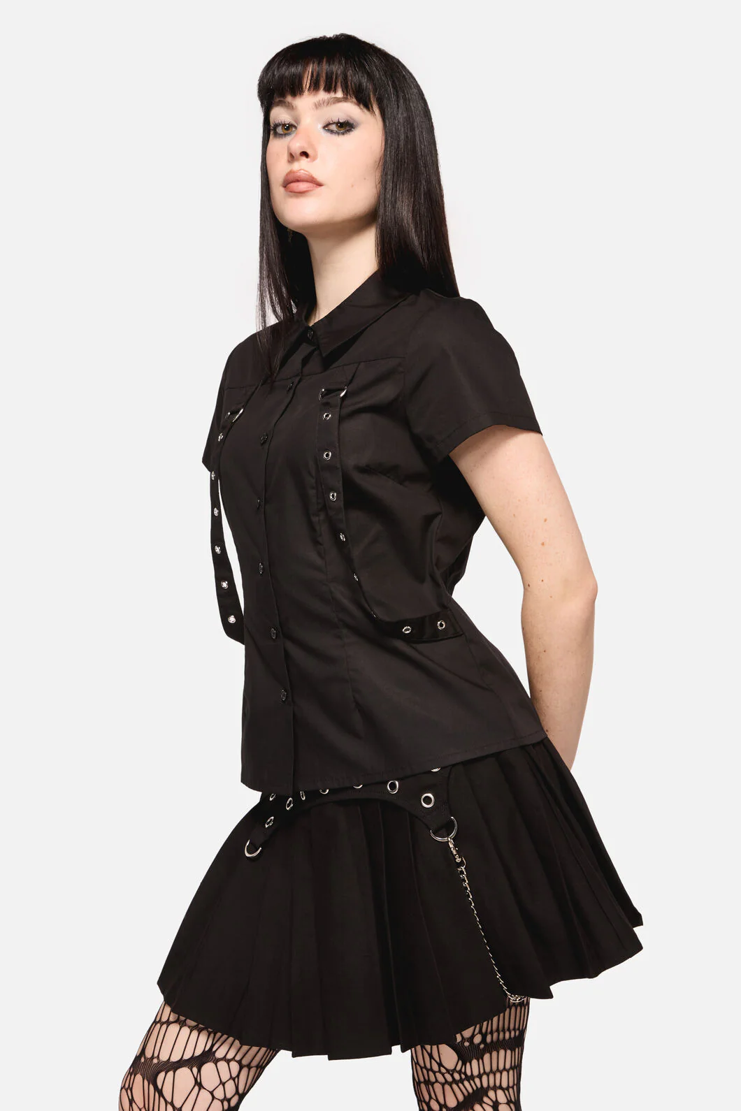 Defiant Punk Trim Blouse - Image 3