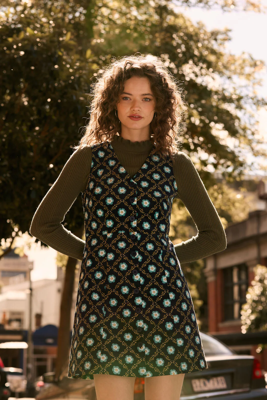 Delilah Cord Pinafore - Image 7