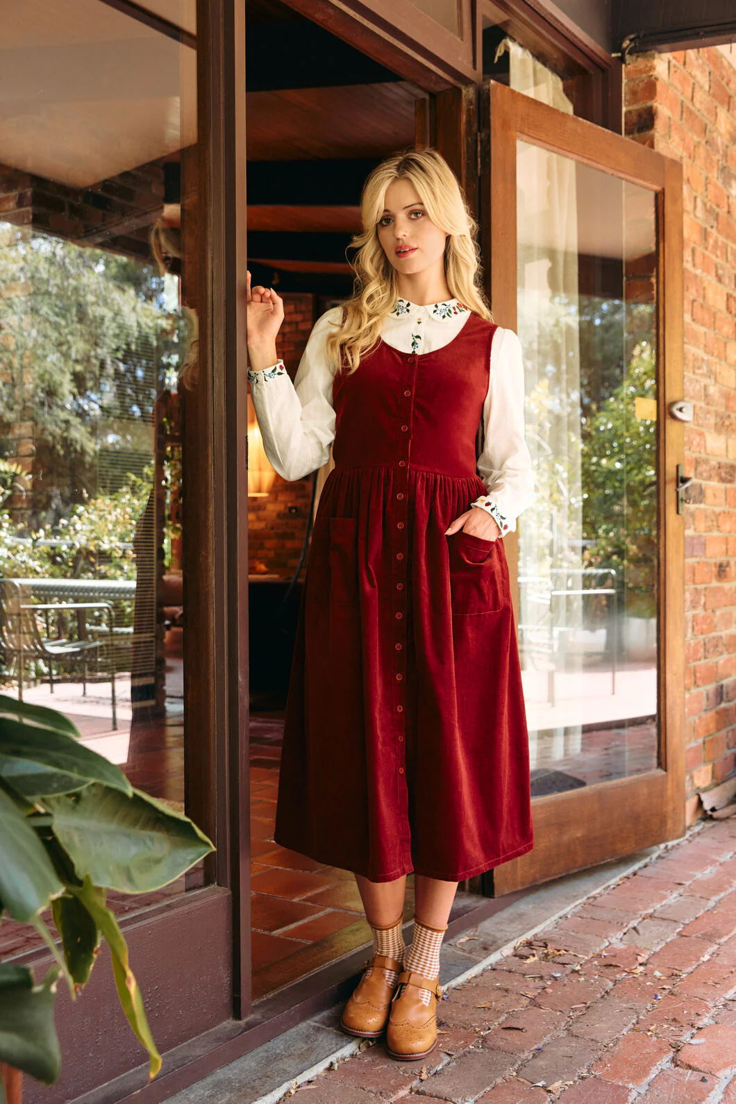 Demi Cord Pinafore Dress - Image 3