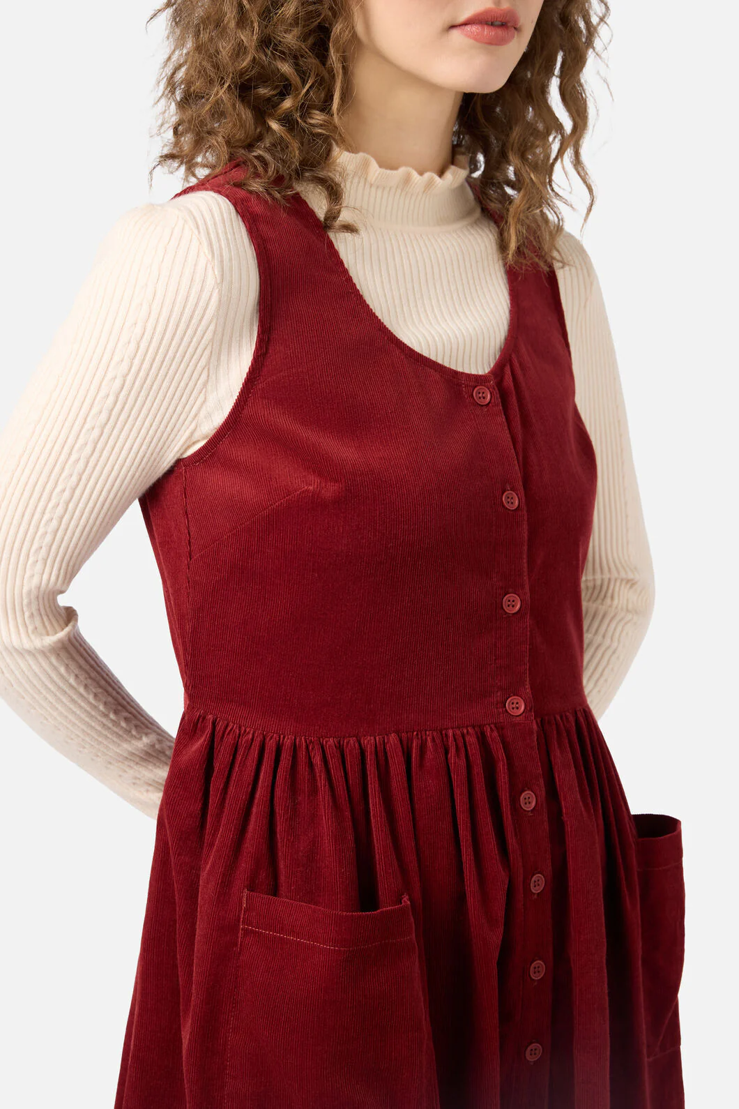 Demi Cord Pinafore Dress - Image 6