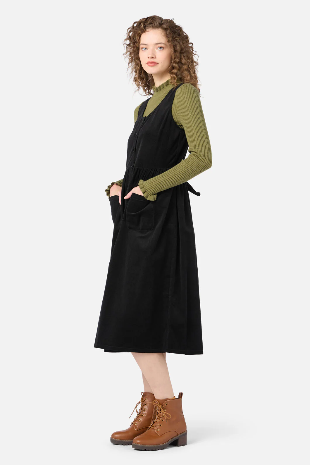 Demi Cord Pinafore Dress - Image 8