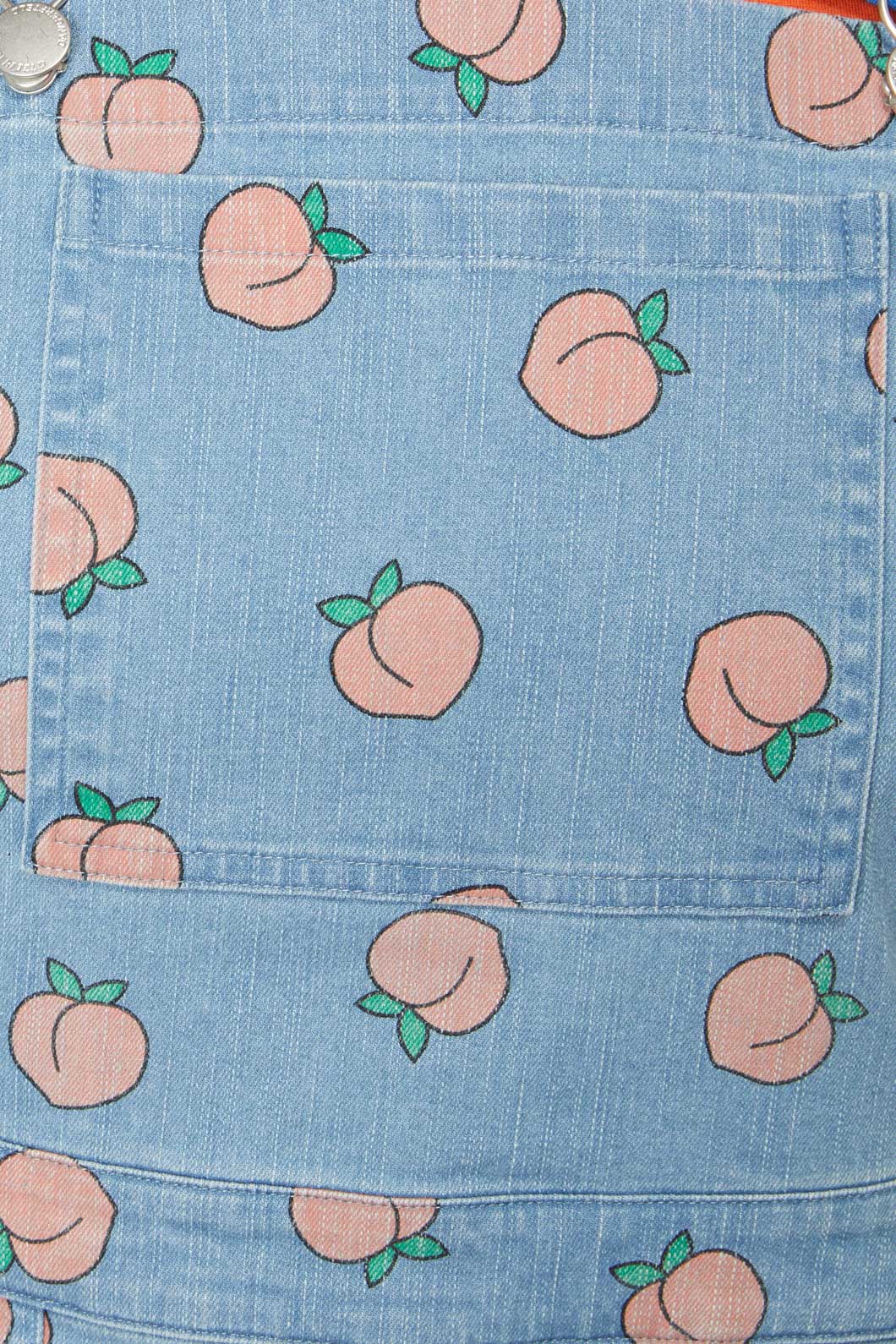 Denim Peach Bib Pinafore - Image 5