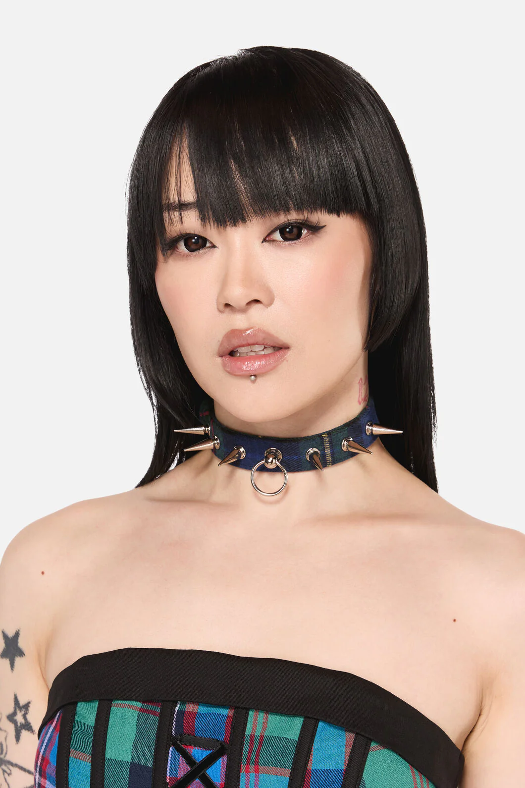 Diablo Goth Tartan Choker