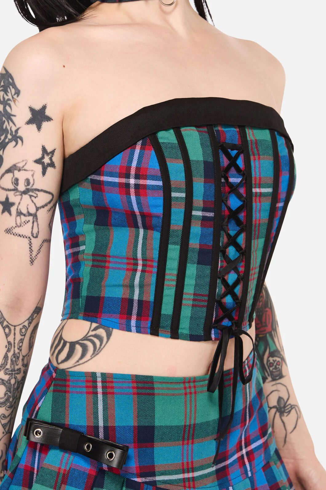 Diablo Goth Tartan Corset - Image 6