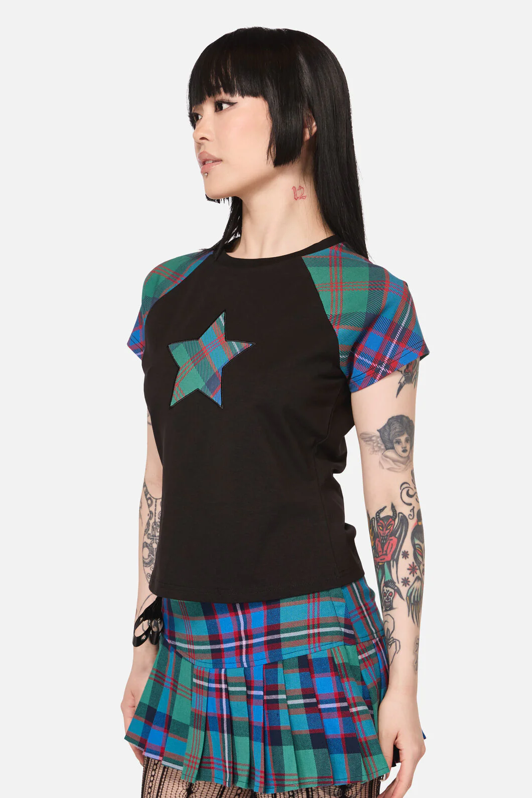 Diablo Goth Tartan Tee - Image 2