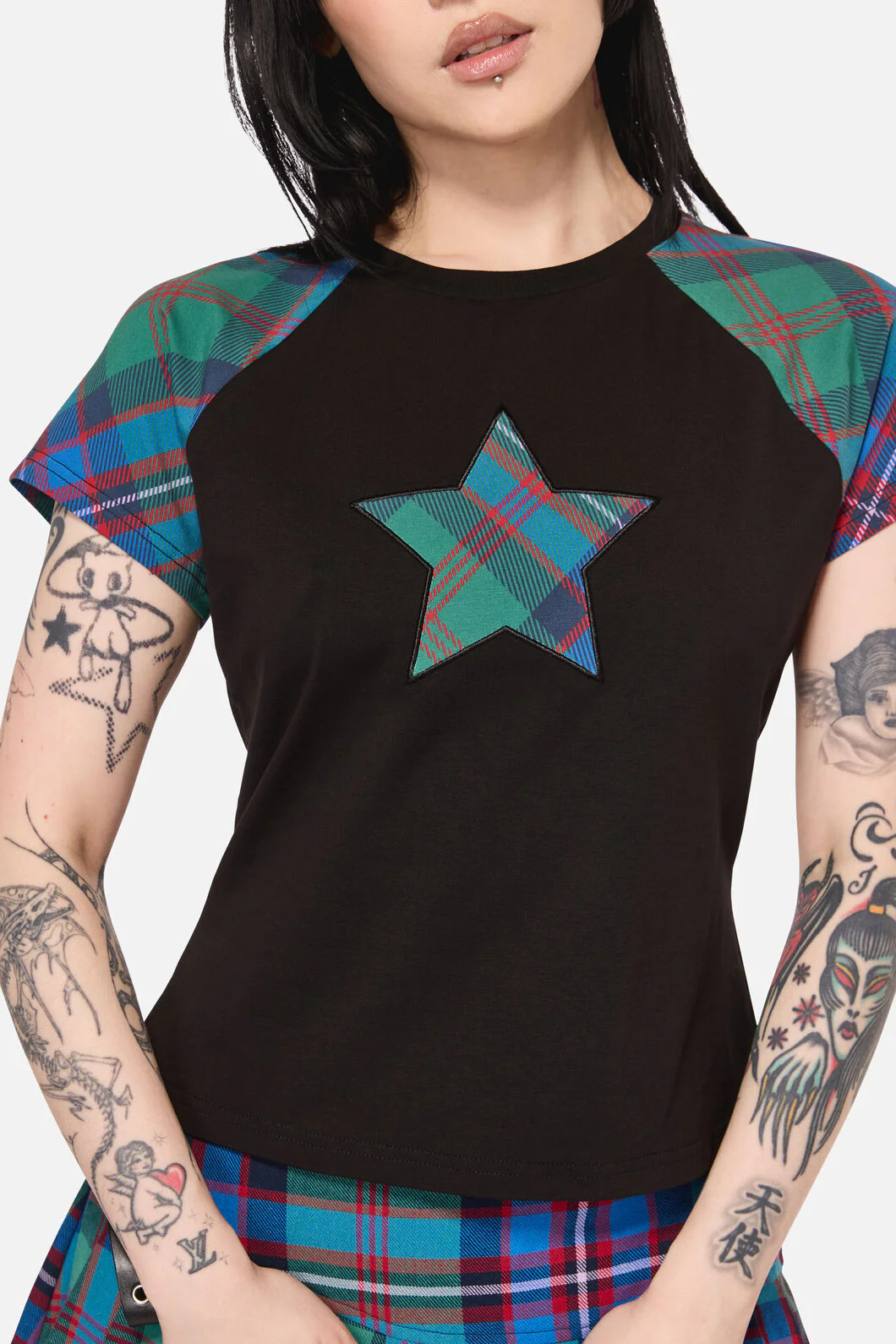 Diablo Goth Tartan Tee - Image 5