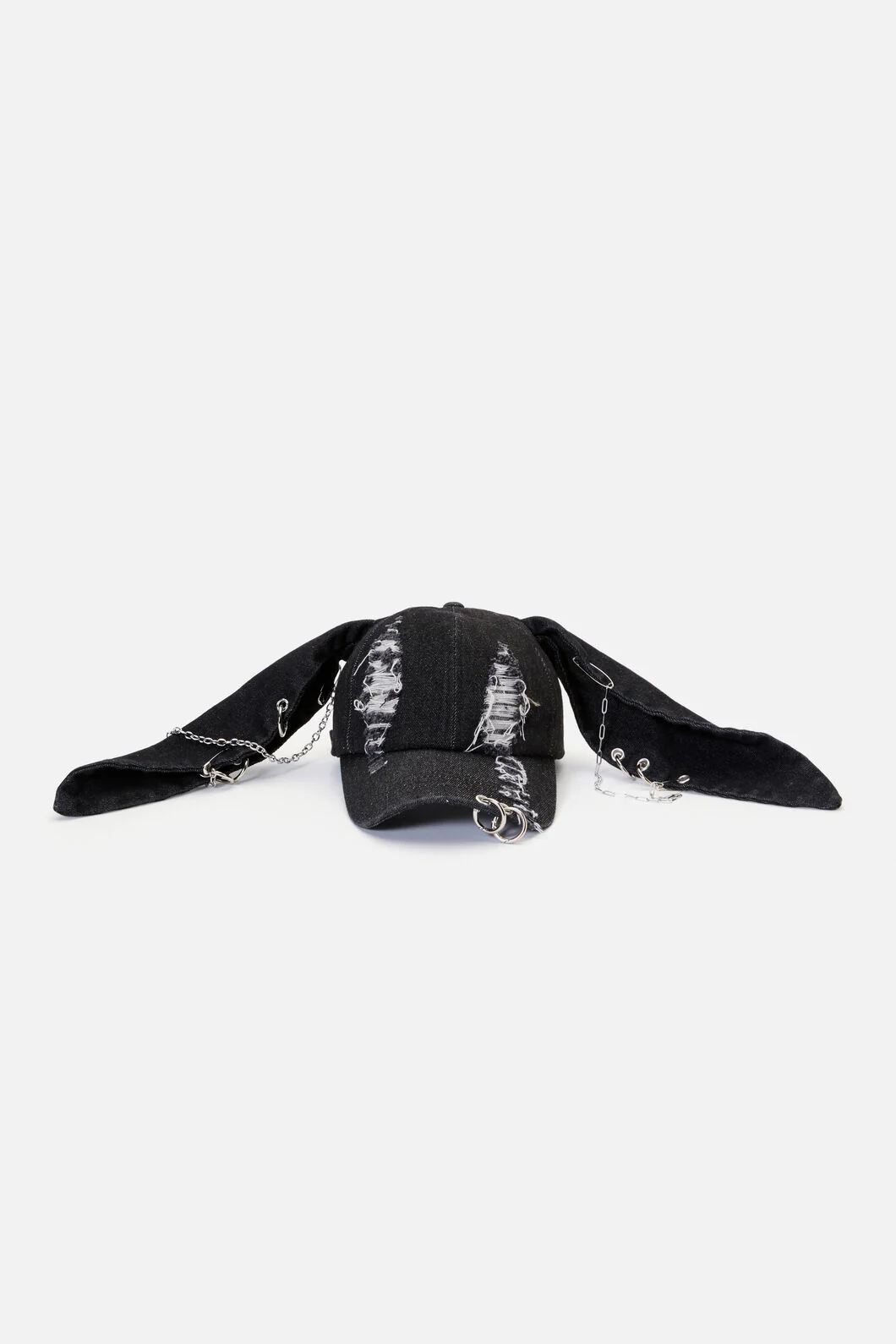Distressed Pierced Cap with Ears - Image 10