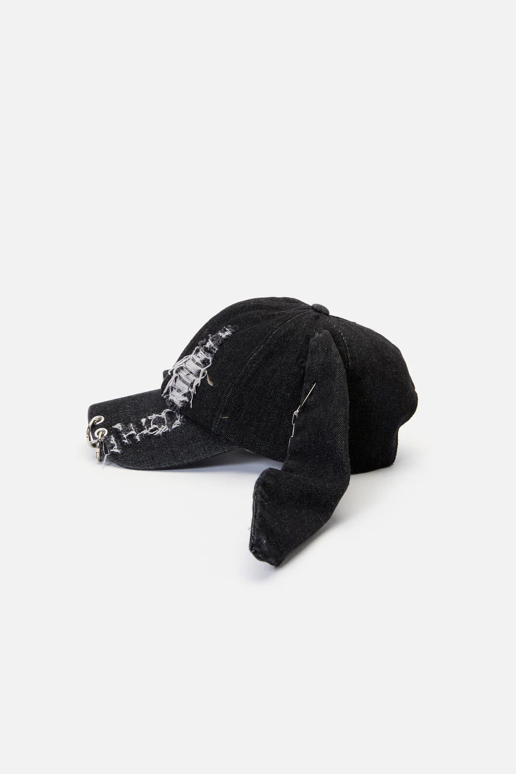 Distressed Pierced Cap with Ears - Image 11