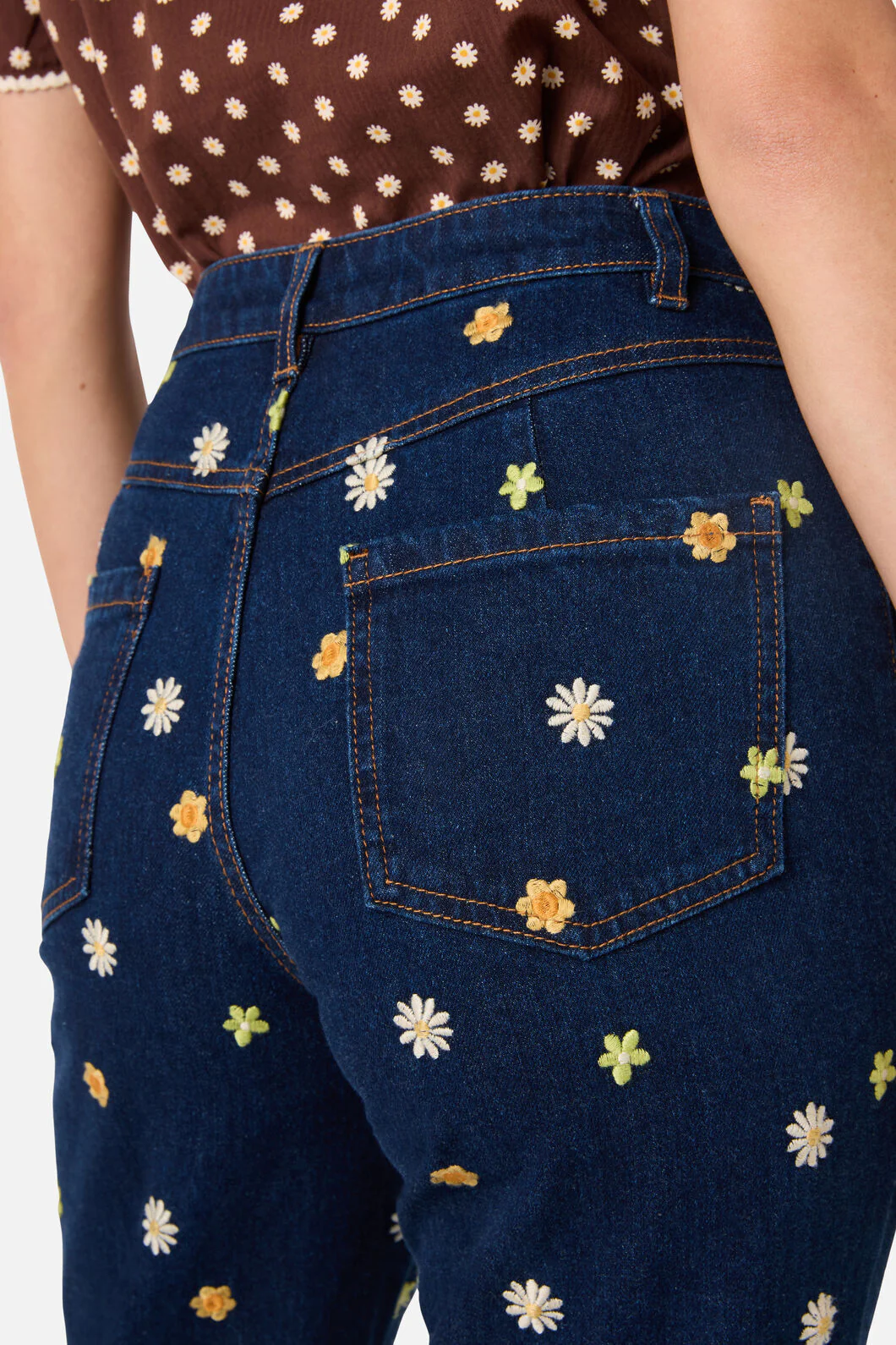 Ditsy Daisy Flared Jeans - Image 5