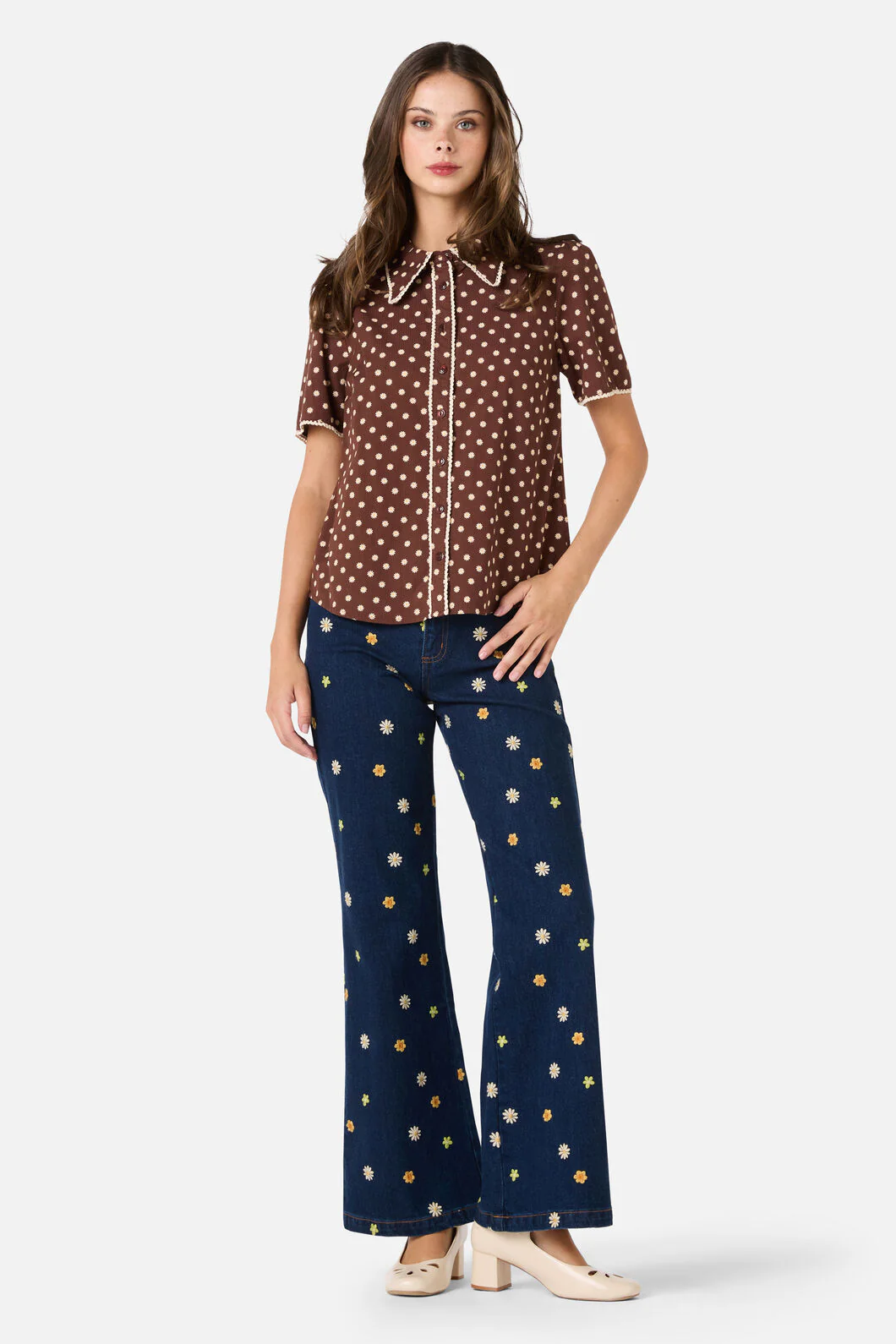 Ditsy Daisy Retro Blouse - Image 3
