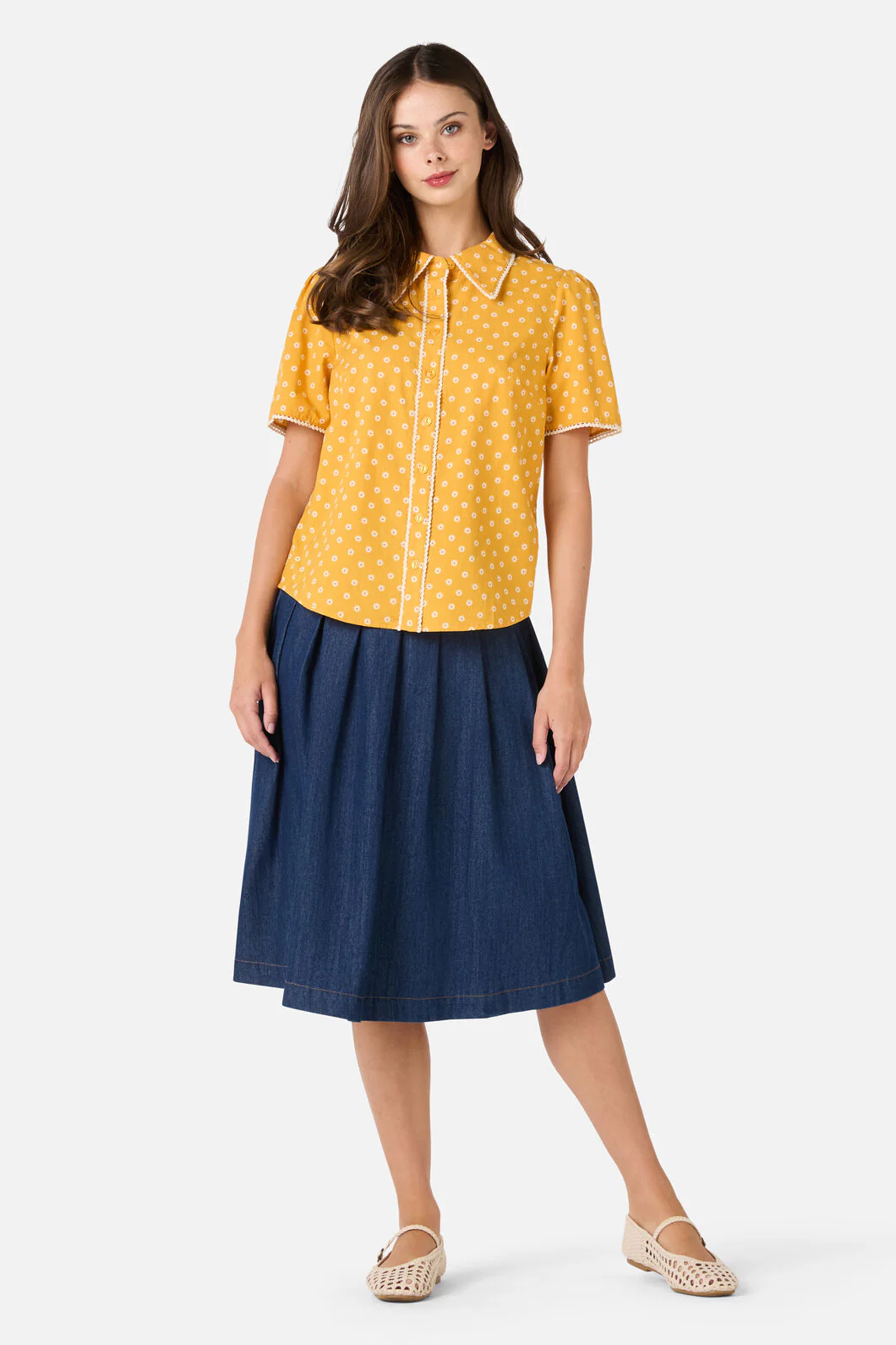 Ditsy Daisy Retro Blouse - Image 8