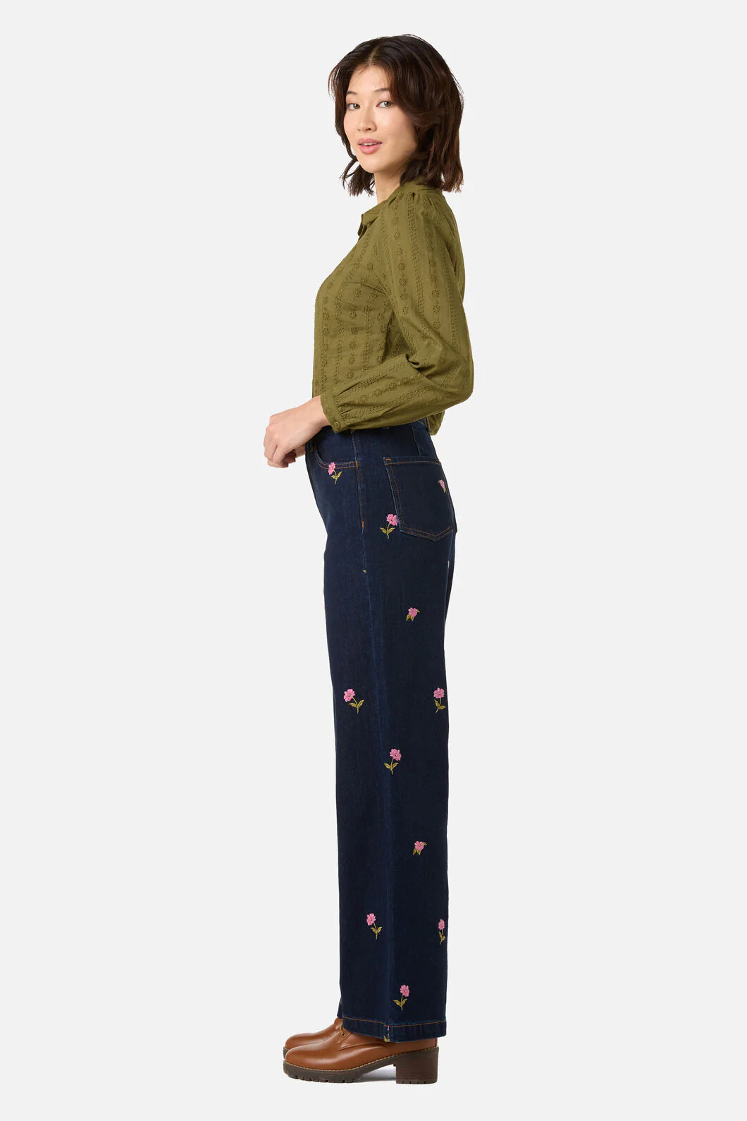 Ditsy Flower Embroidered Jean - Image 2