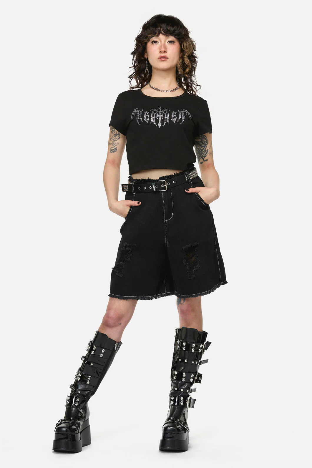 Divination Goth Crop Tee