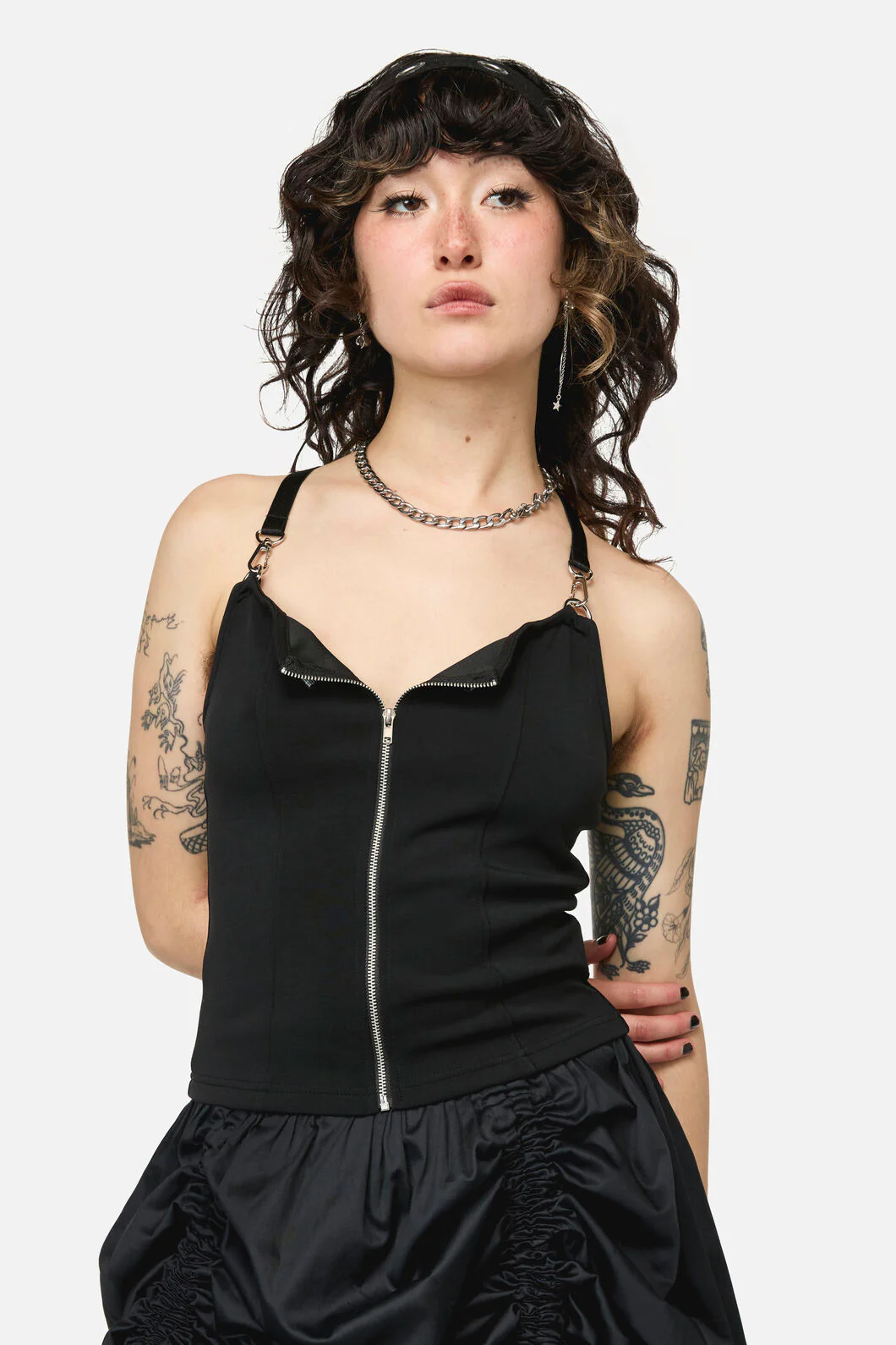 Divination Goth Zip Top