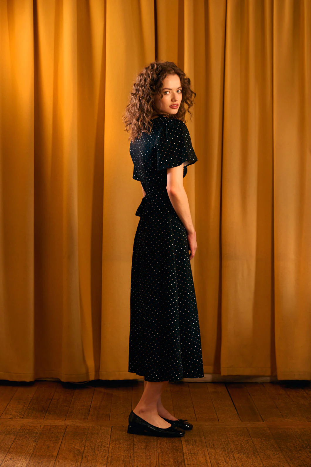 Dolly Spot Midi Dress - Image 3
