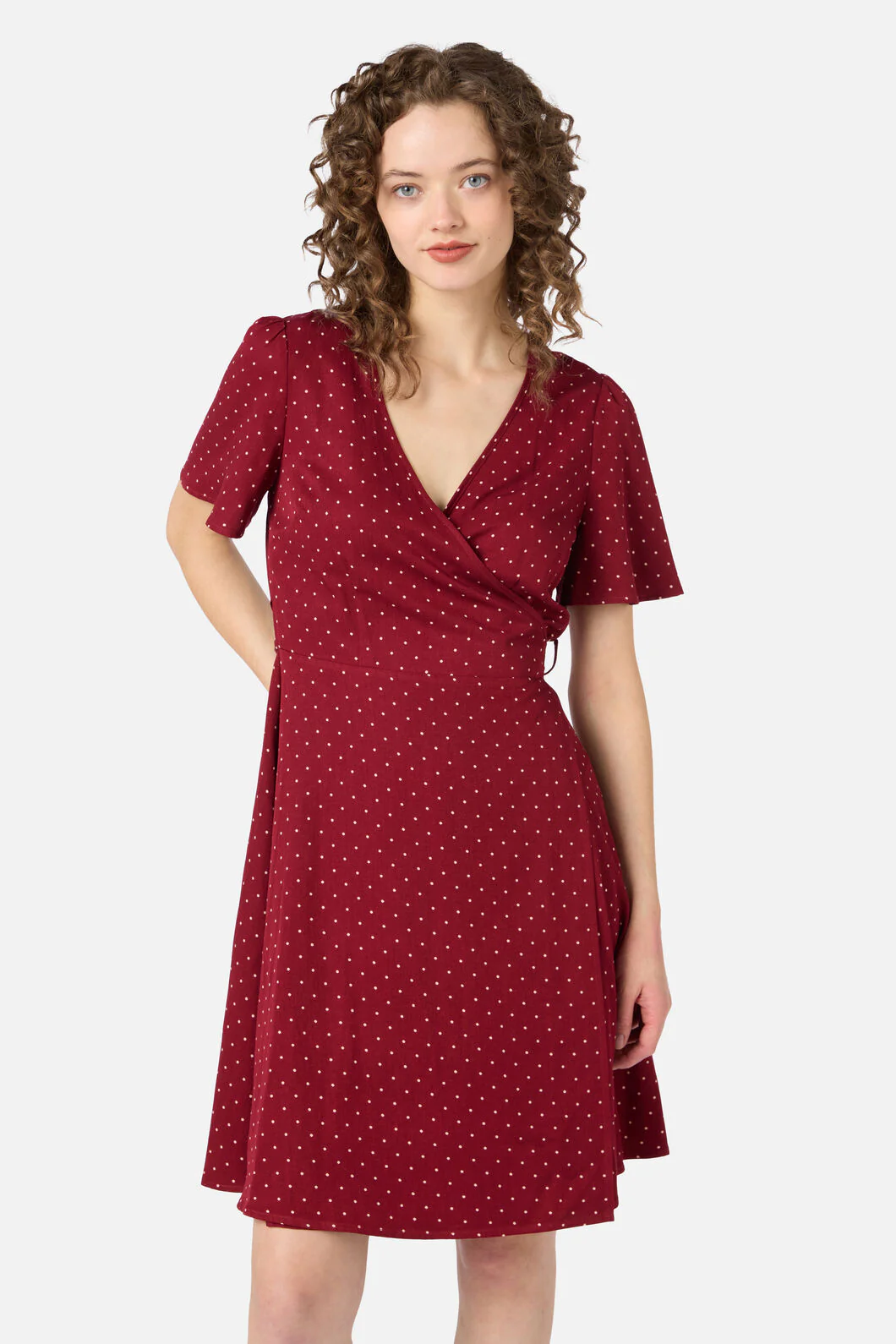 Dolly Spot Wrap Dress