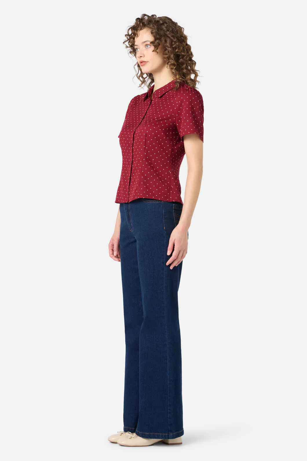 Dolly Spot Short Sleeve Blouse - Image 10
