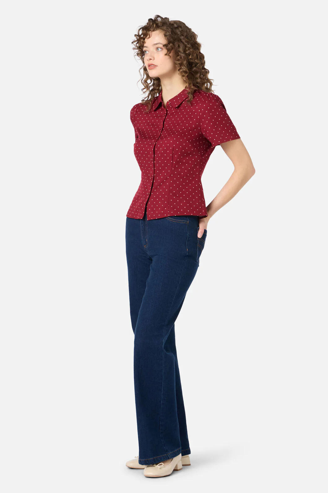 Dolly Spot Short Sleeve Blouse - Image 11