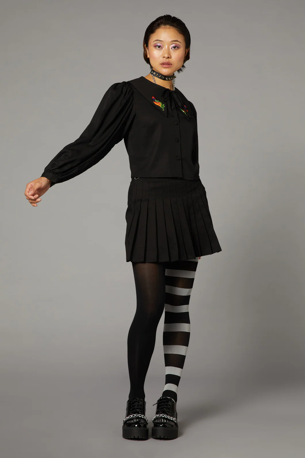 Dragon Embroidered Blouse - Image 2