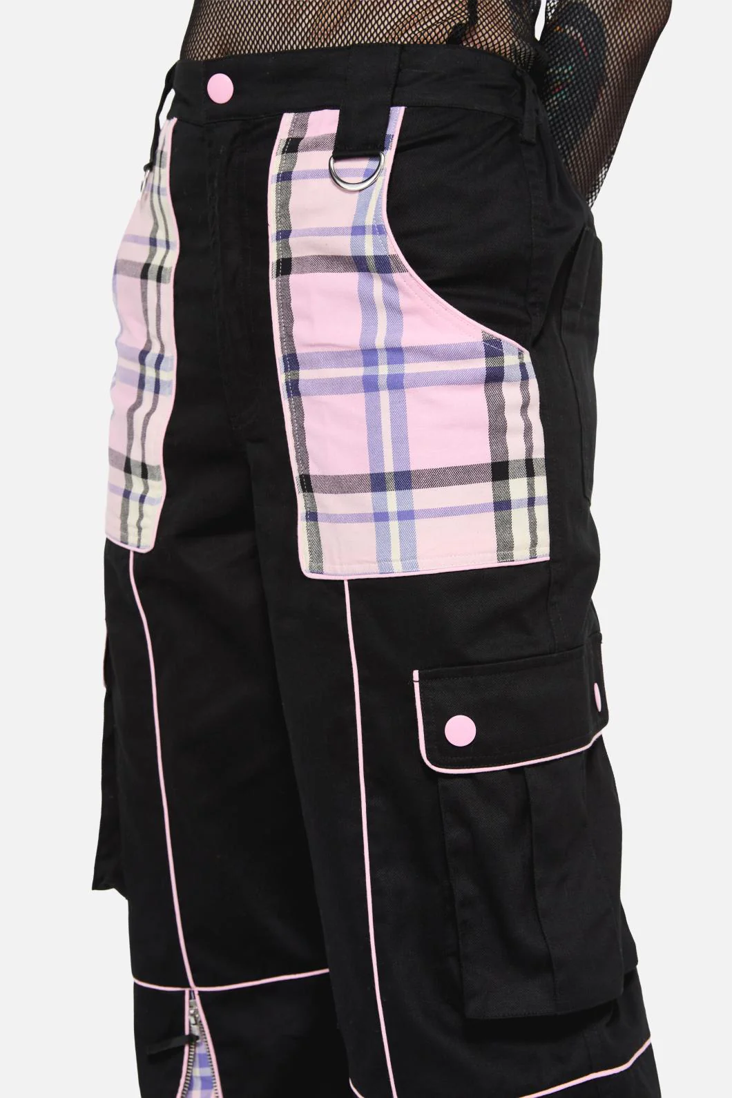 Dragon Scales Tartan Contrast Cargo - Image 7