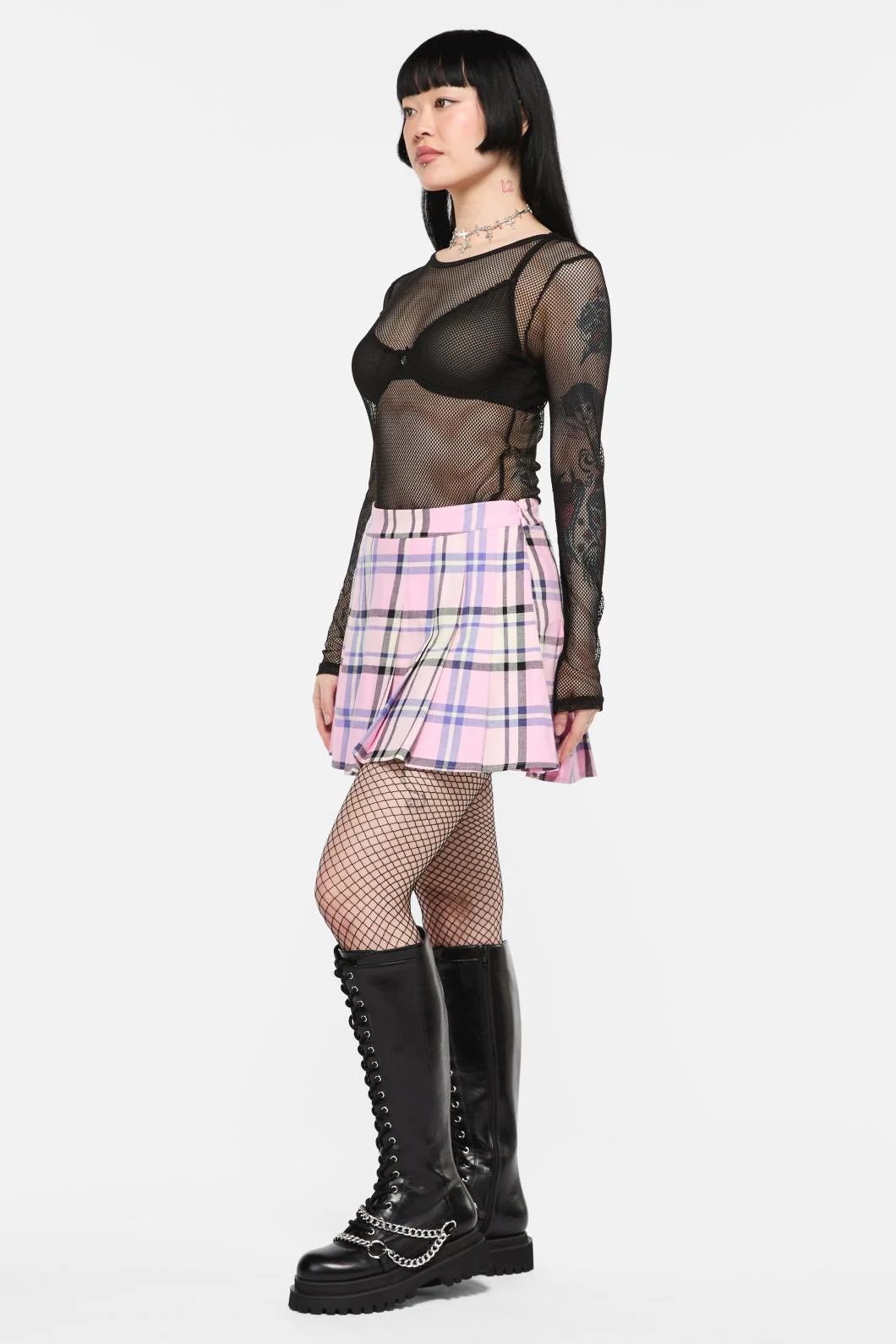 Dragon Scales Tartan Pleated Skort - Image 3