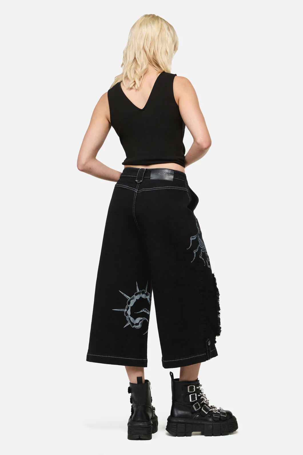 Dread Distressed Patch Jeans - Image 4