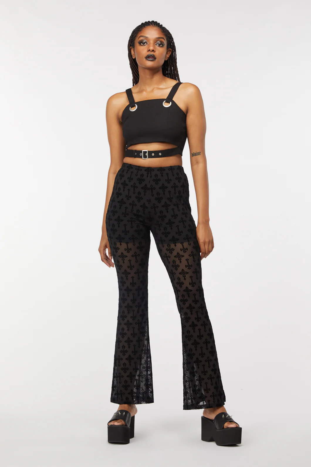 Duality Eyelet Belted Top - Image 3