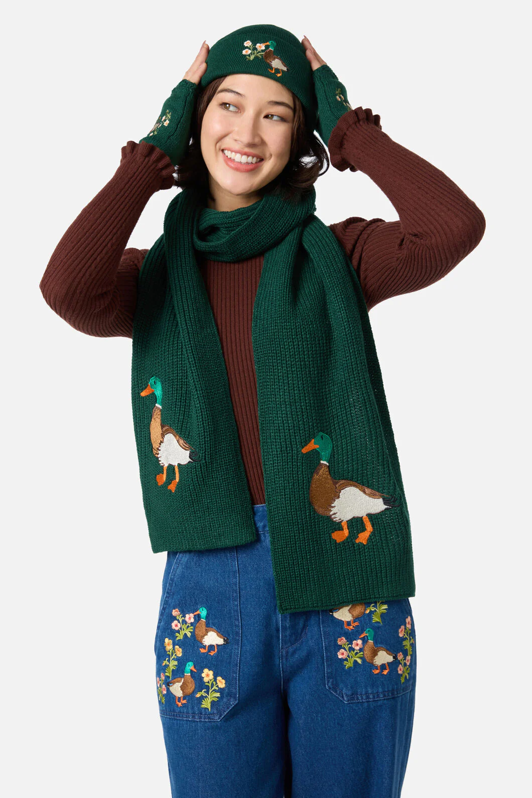 Duck Embroidered Beanie - Image 3