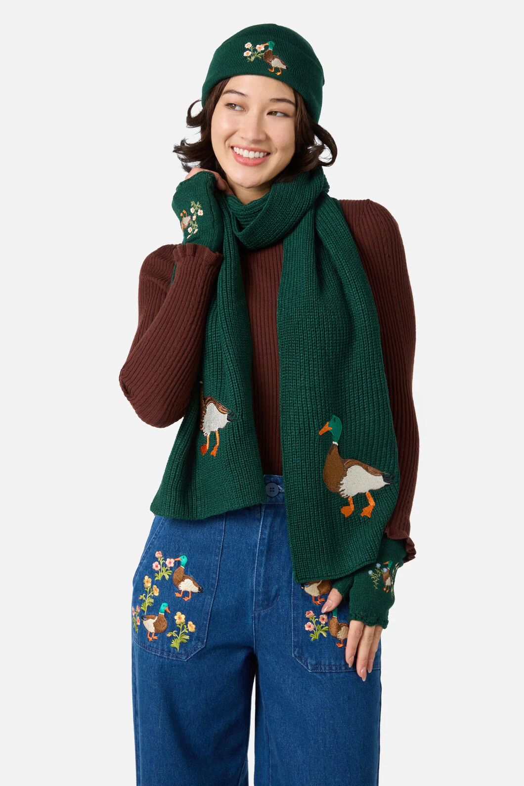 Duck Embroidered Gloves - Image 6