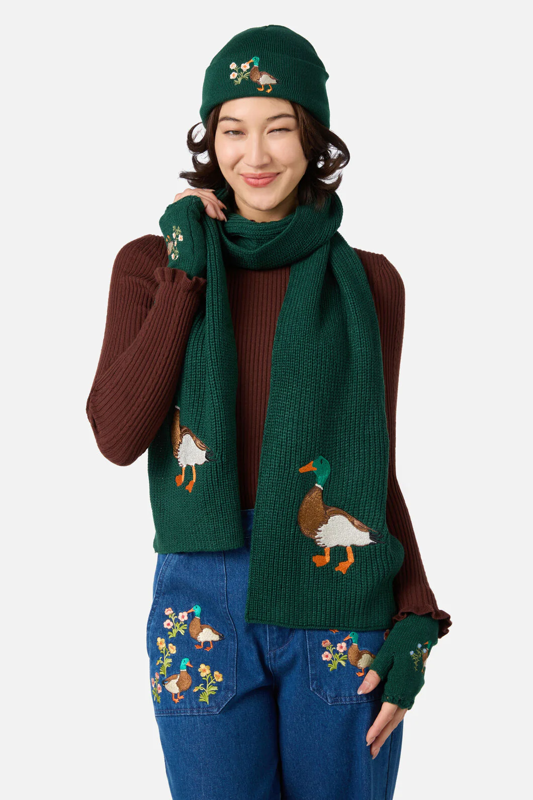 Duck Embroidered Gloves - Image 7