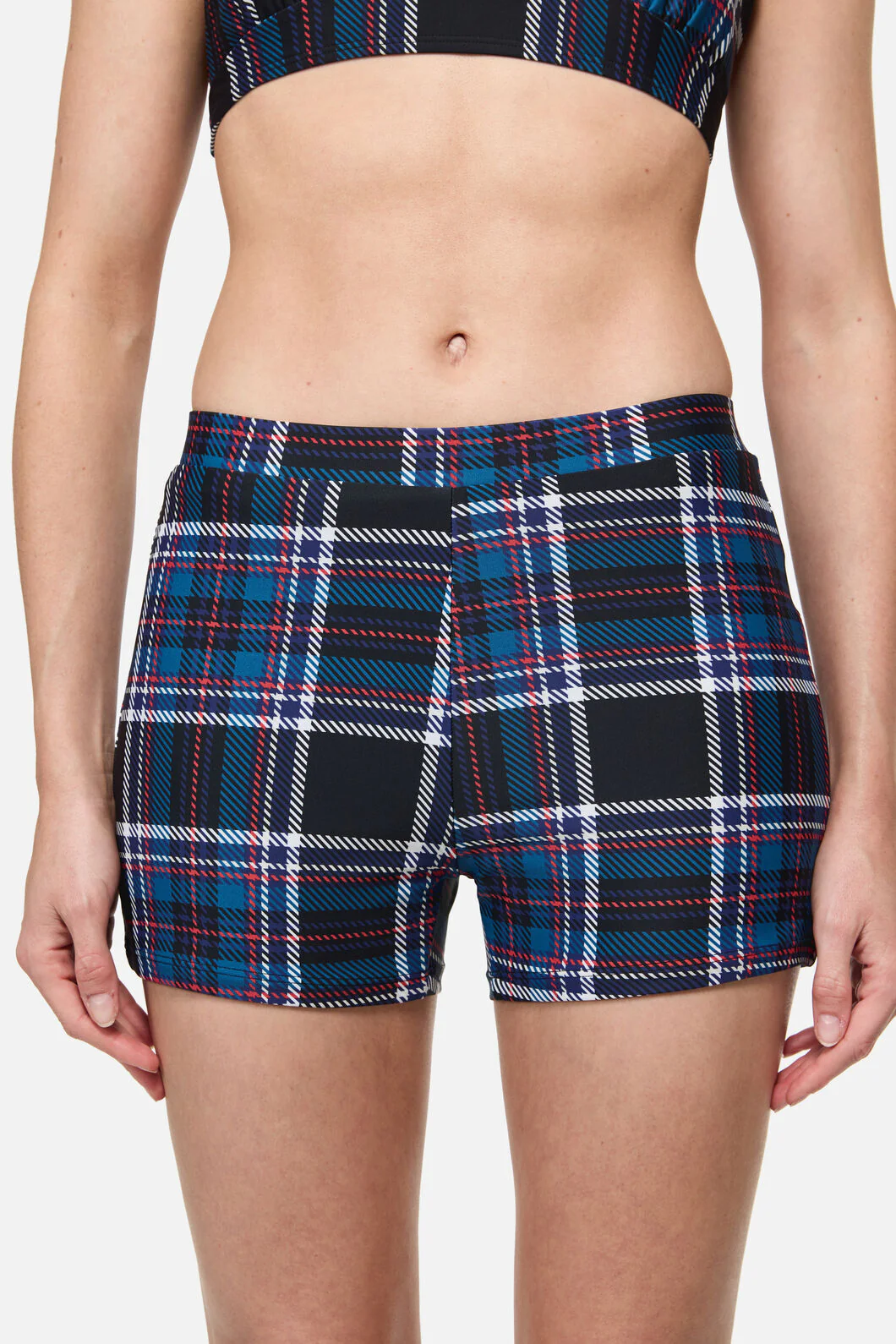 Edgy Tartan Bikini Bottom
