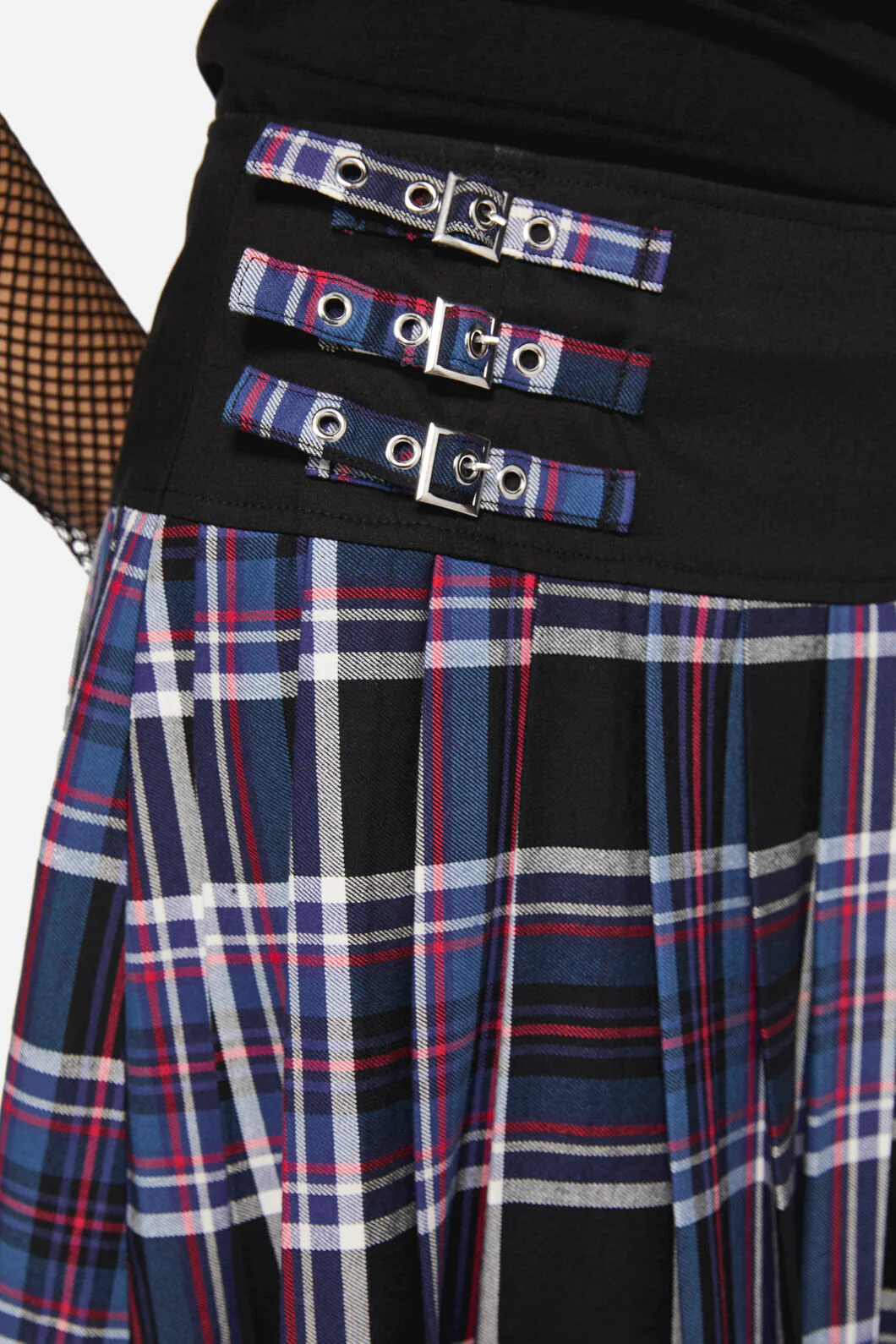 Edgy Tartan Midi Skirt - Image 5